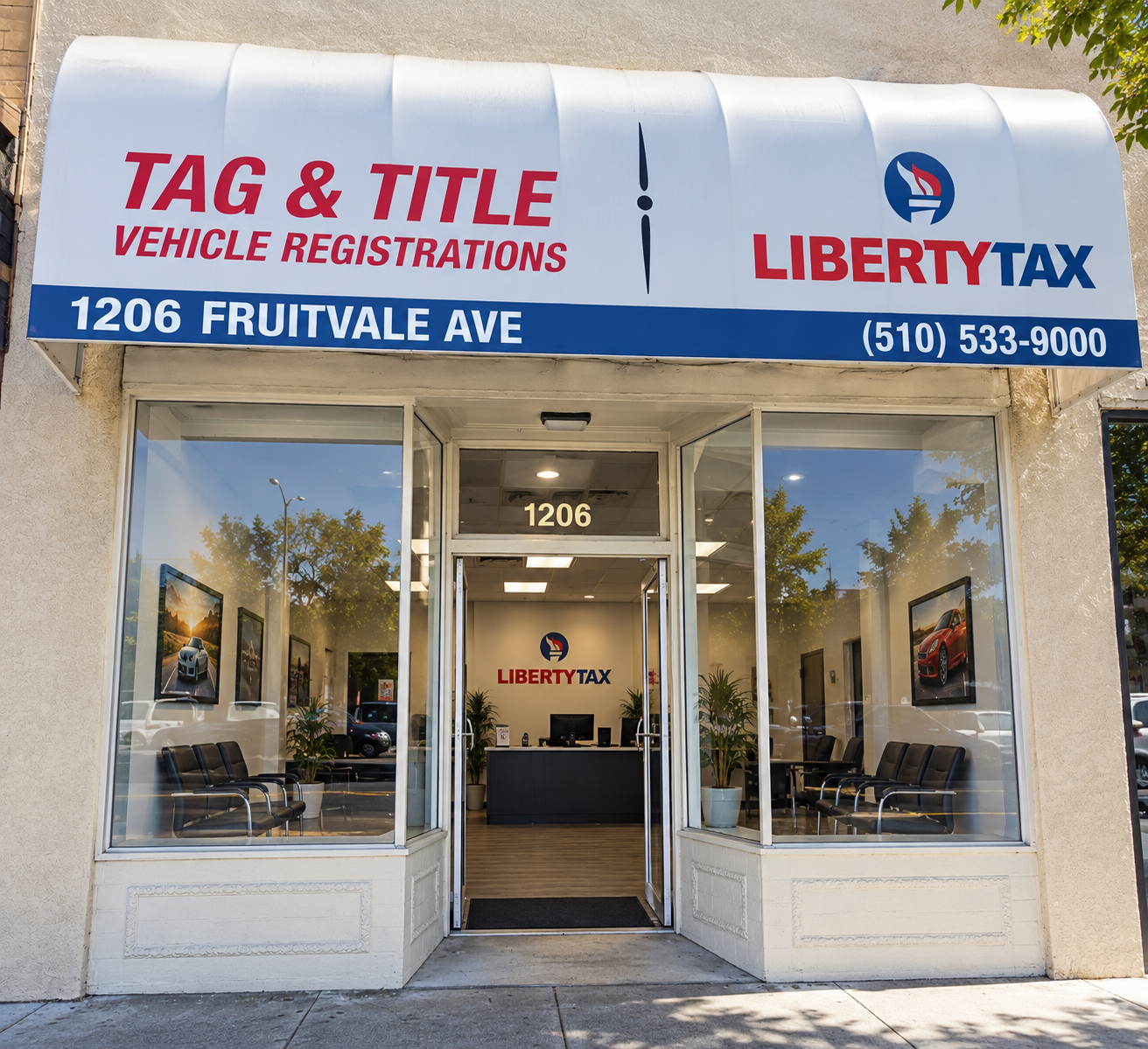Tag & Title Vehicle Registration storefront in Oakland